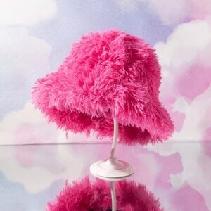 Fluffy Pink Bucket Hat